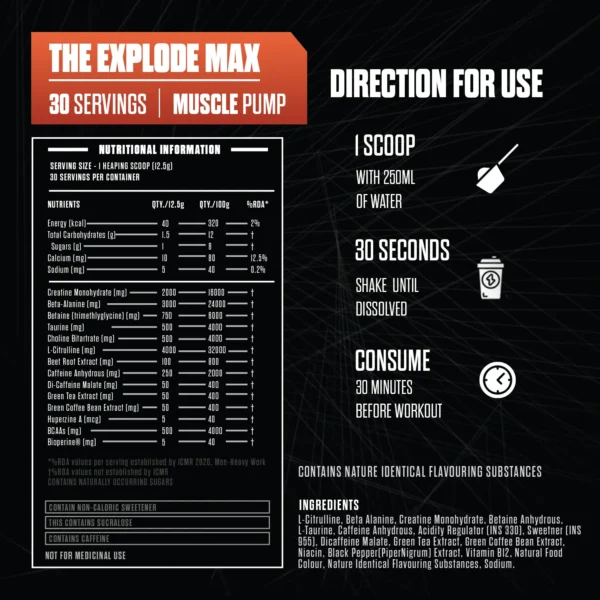 The Xplode Max Preworkout - Image 3